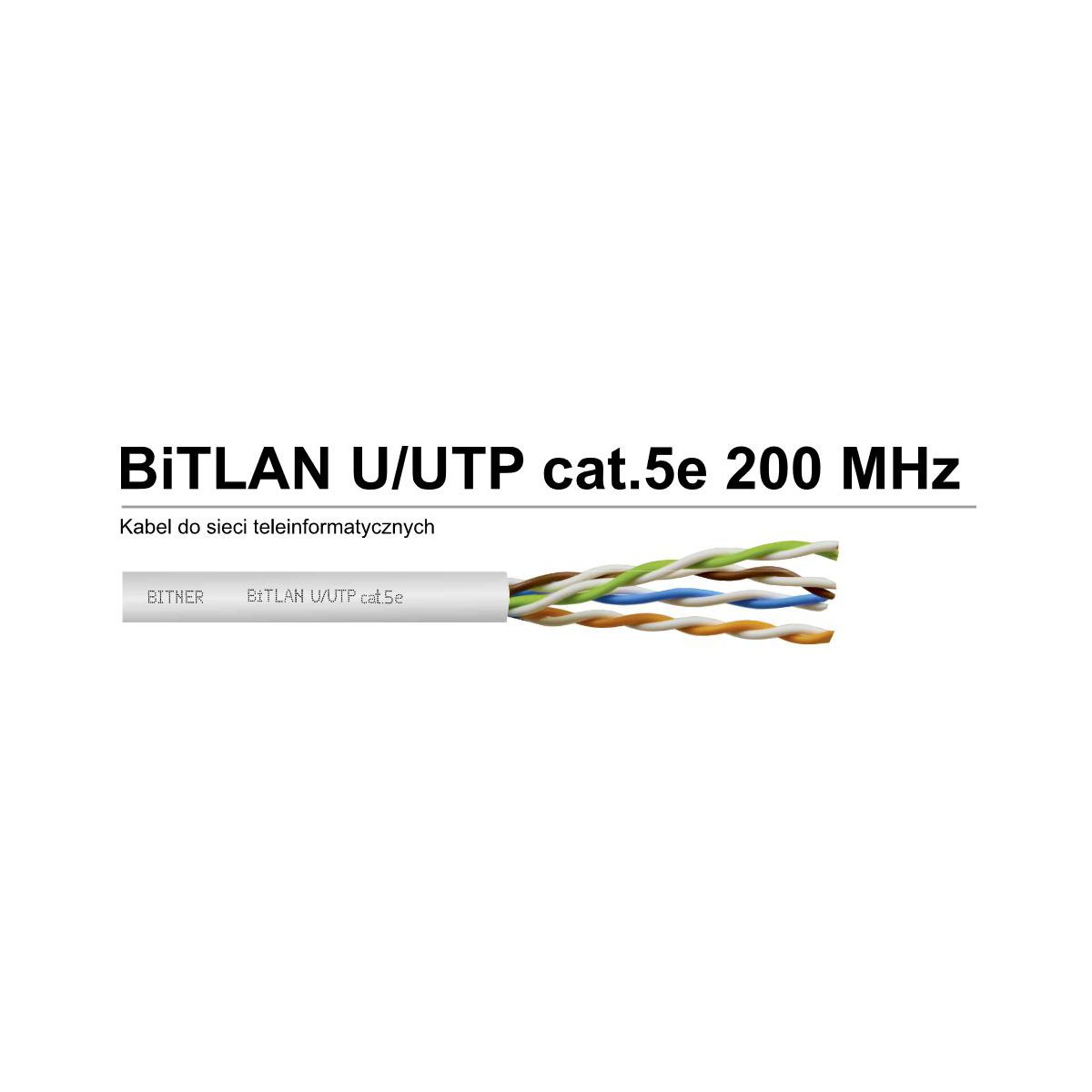 Kabel UTP BITLAN 4x2x24AWG 200MHz z metra