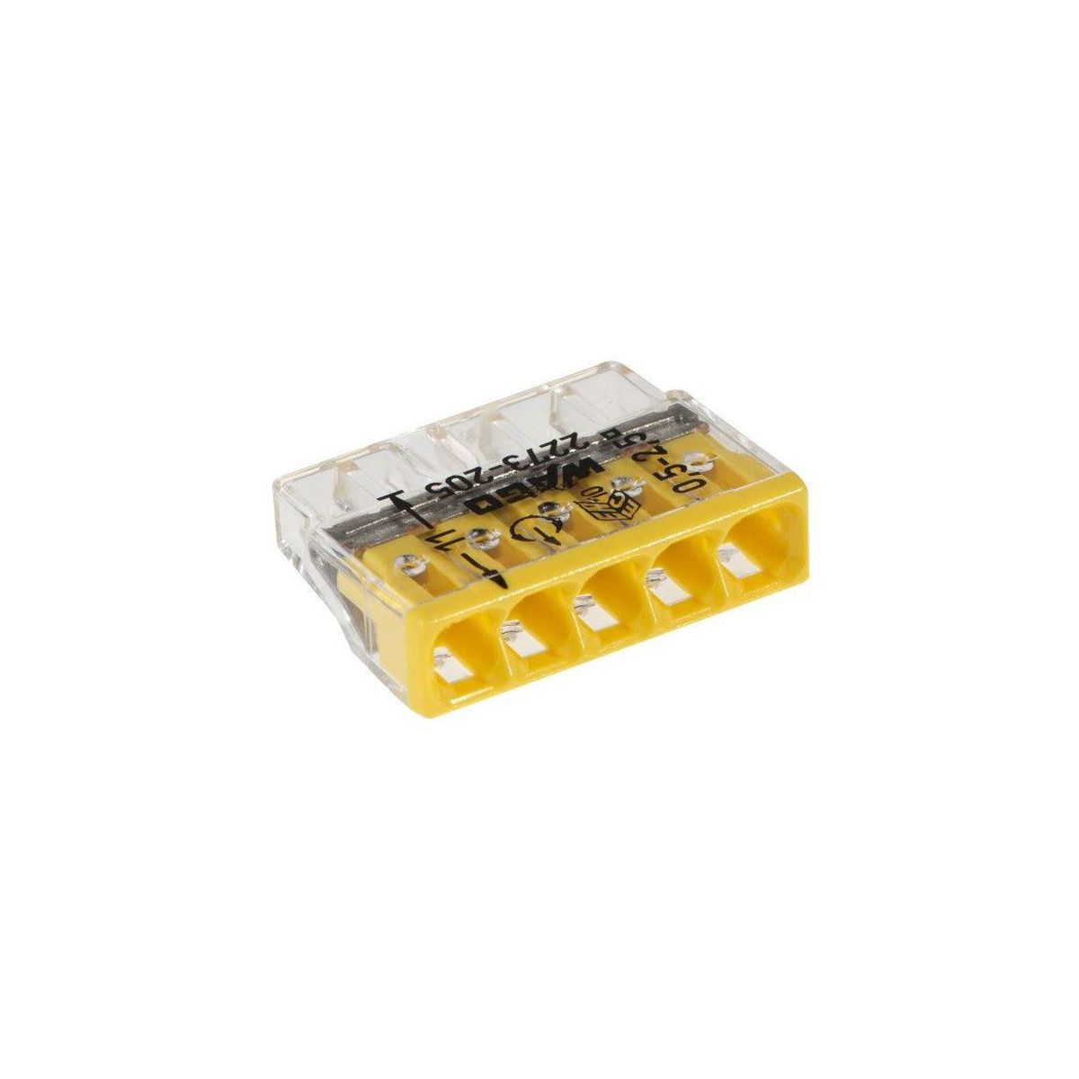 Złączka COMPACT do puszek instalacyjnych 4-przewodowa żółta