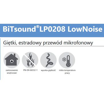 BiTsound®LP0208 LowNoise Microphone Cable OFC 2x0,23mm2