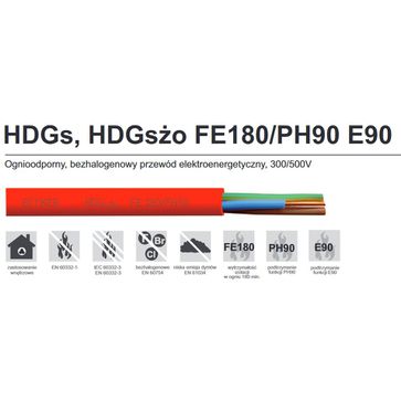 HDGs FE180/PH90 - kable ognioodporne