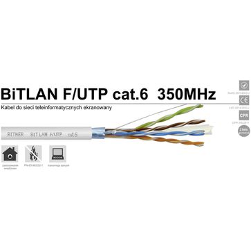 Kabel ekranowany BiTLAN F/UTP cat.6 350MHz paczka 305m