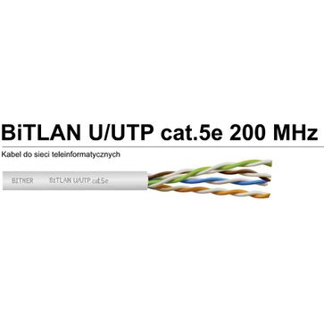 Kabel UTP BITLAN 4x2x24AWG 200MHz z metra