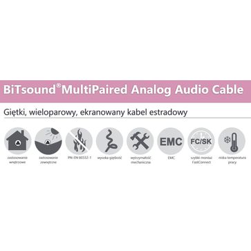 Przewody BiTsound®MultiPaired Analog Audio Cable wieloparowe, analogowe